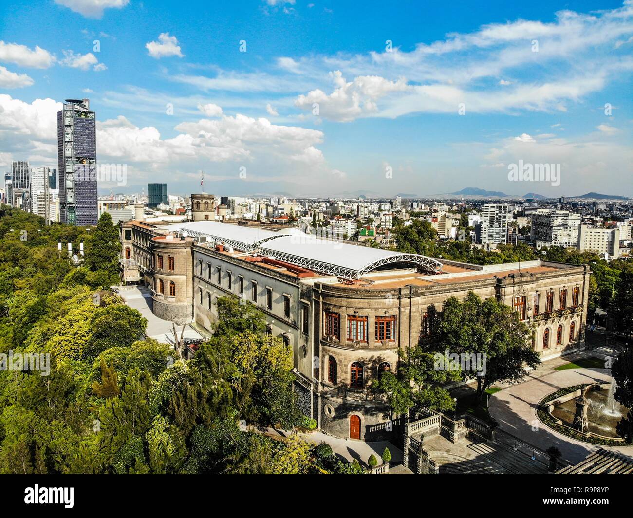 Castillo de Chapultepec. El bosque de Chapultepec. parque urbano en la