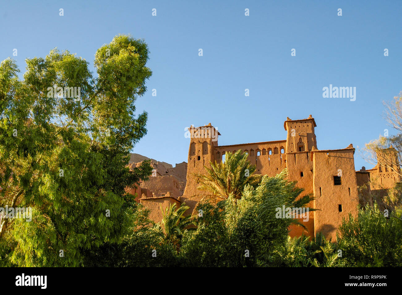 the famous casbah of Art Benhaddou in Maroc Stock Photo