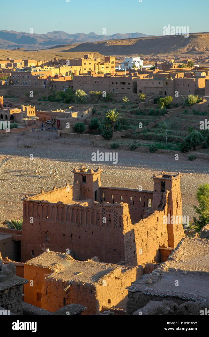 the famous casbah of Art Benhaddou in Maroc Stock Photo