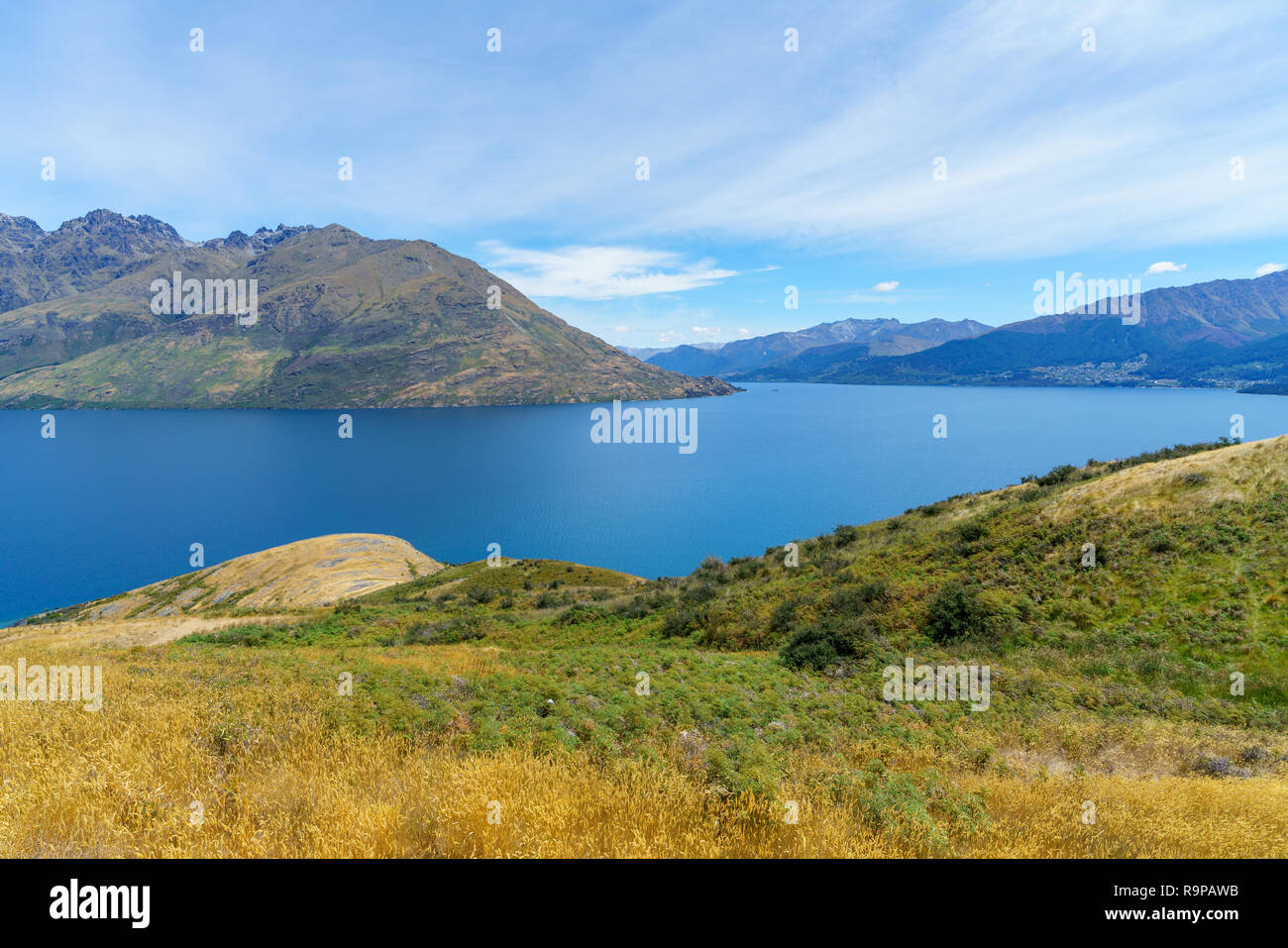 hiking jacks point track with view of lake wakatipu, queenstown