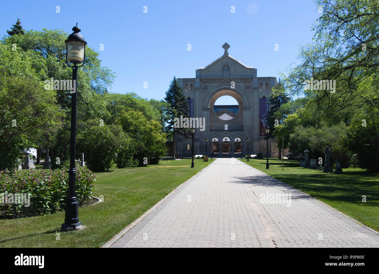 SaintBoniface Cathedral Winnipeg view from outside, horizontal