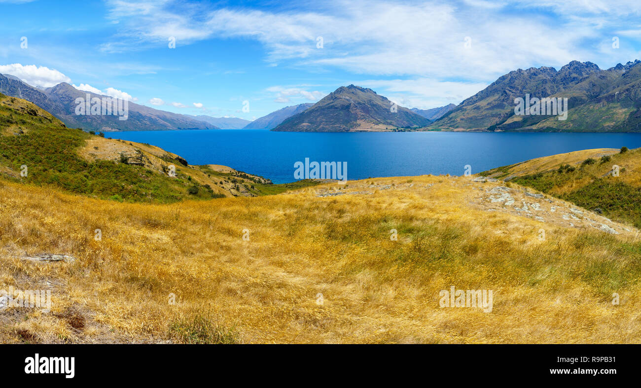 hiking jacks point track with view of lake wakatipu, queenstown