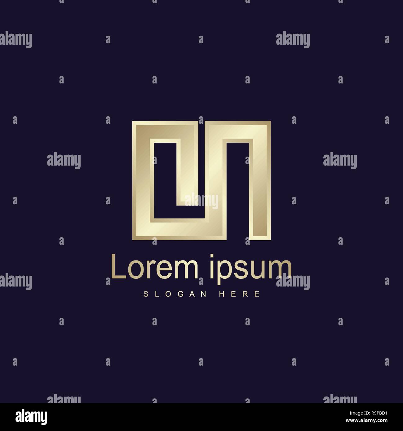 Initial Letter ON Logo Template Vector Design Stock Vector