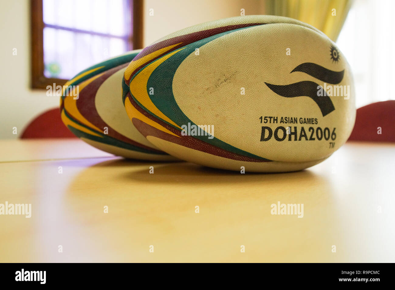 26 February 2013 - Asian games 2006 Rugby ball Stock Photo