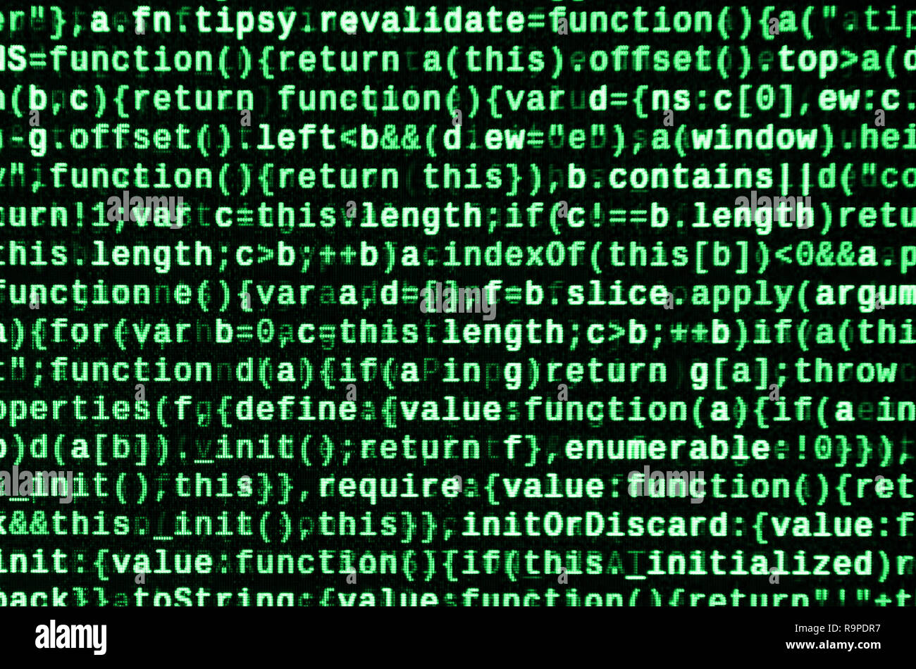 Computer program preview. Programming code typing. Information ...
