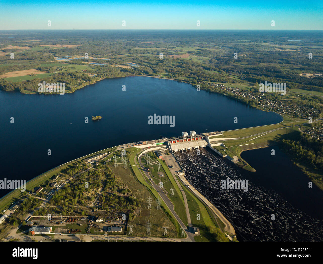 daugava-river-plavinas-hydroelectric-power-station-in-latvia-stock