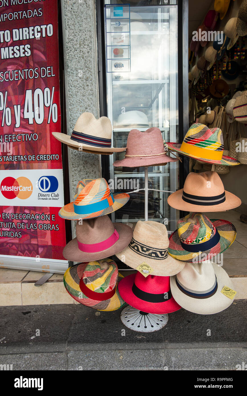 Panama hats from Ecuador Stock Photo Alamy