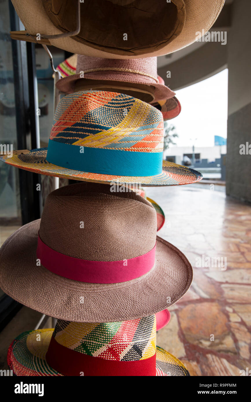 Panama hats from Ecuador Stock Photo Alamy
