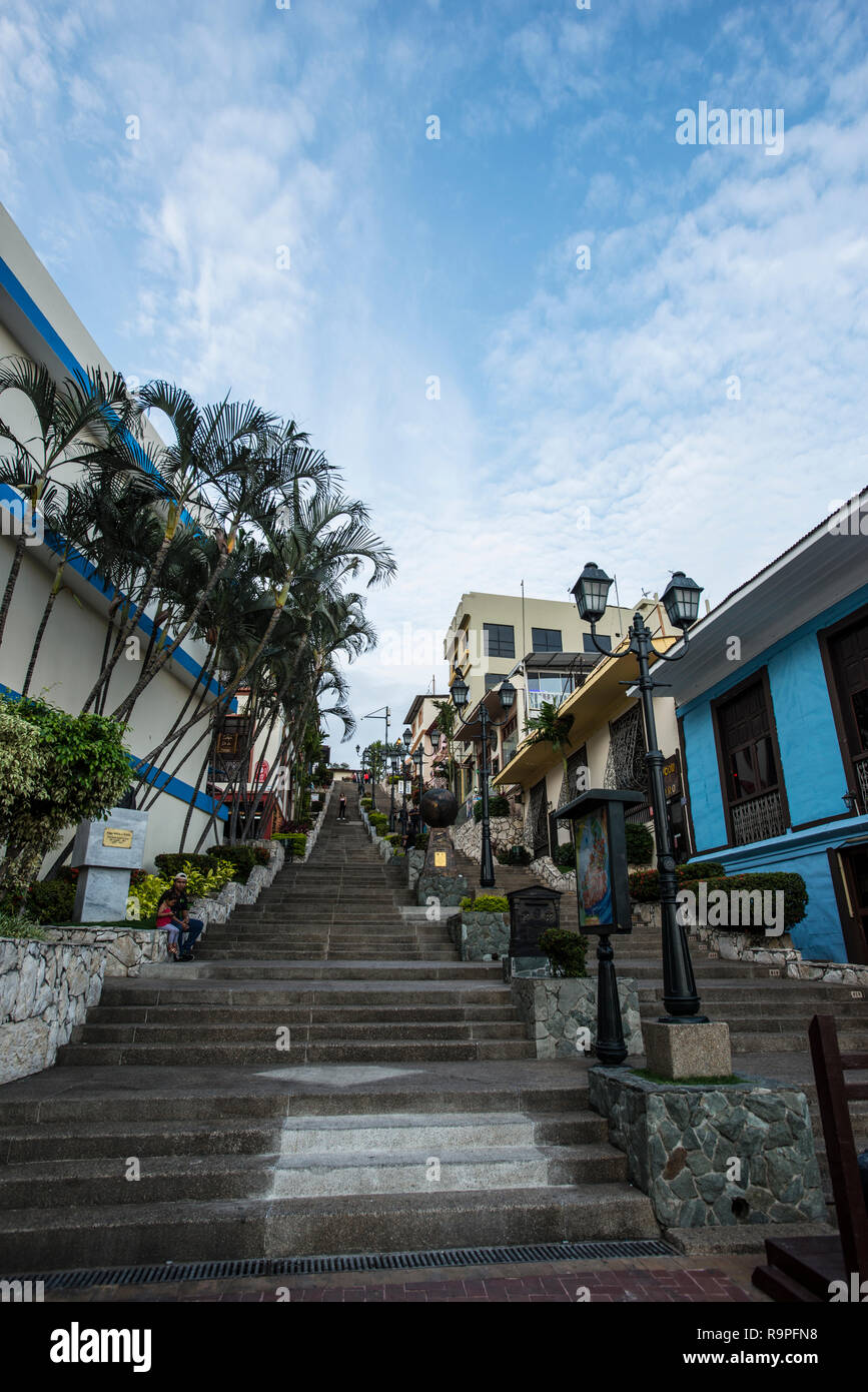 Las Peñas neighborhood in the city of Guayaquil Stock Photo