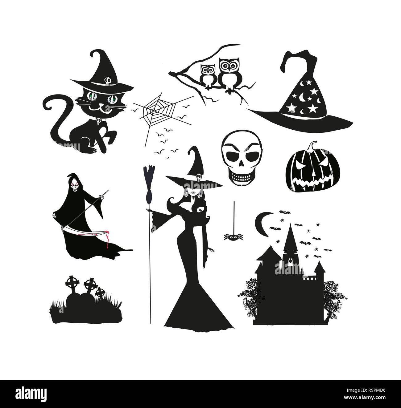 Halloween icon set Stock Vector Image & Art - Alamy