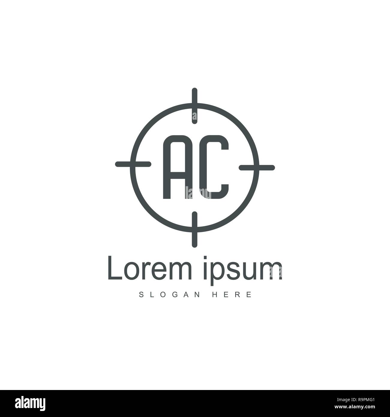 Initial Letter AC Logo Template Vector Design Stock Vector Image & Art ...