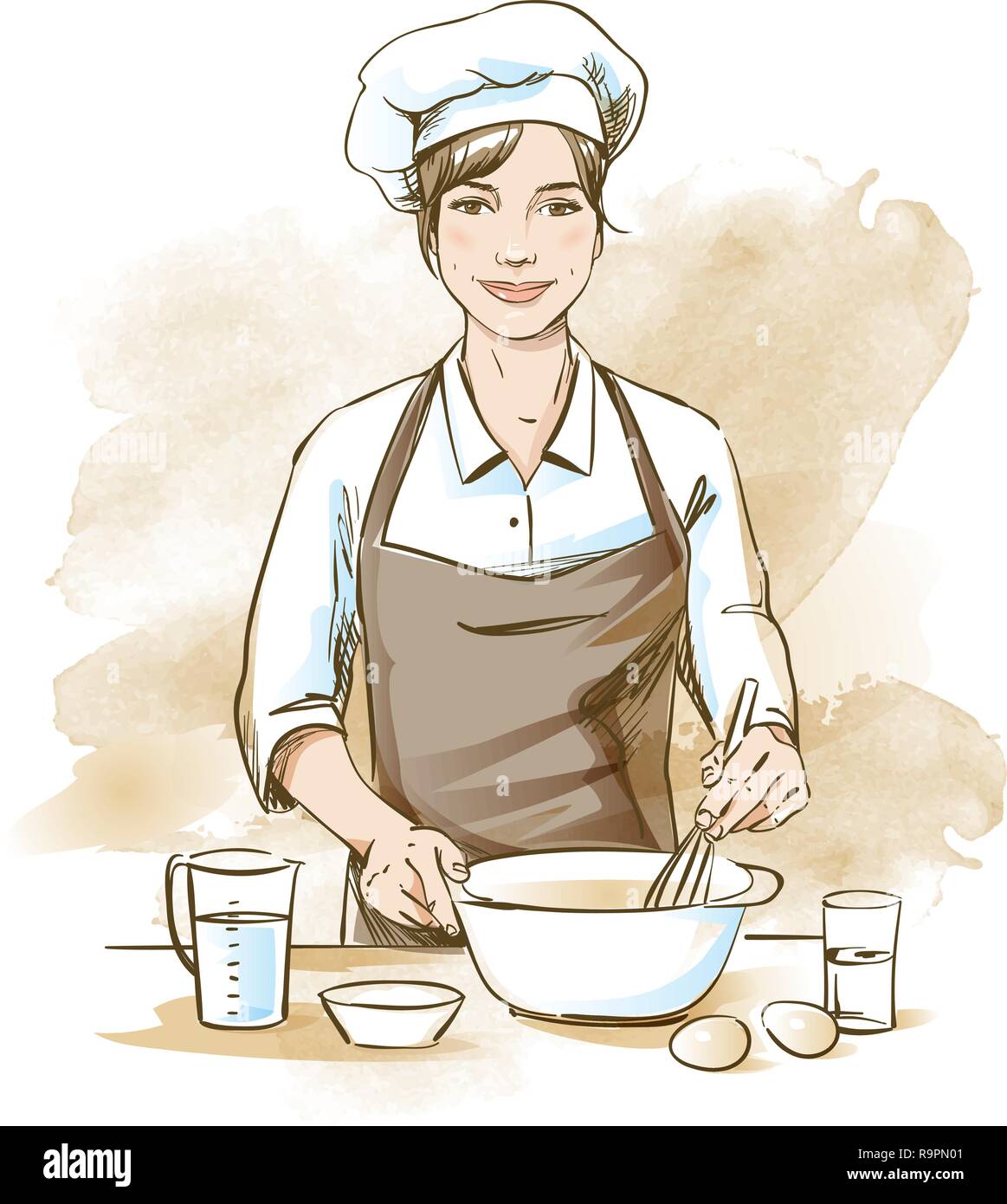 1,200+ Woman Pastry Chef Stock Illustrations, Royalty-Free Vector