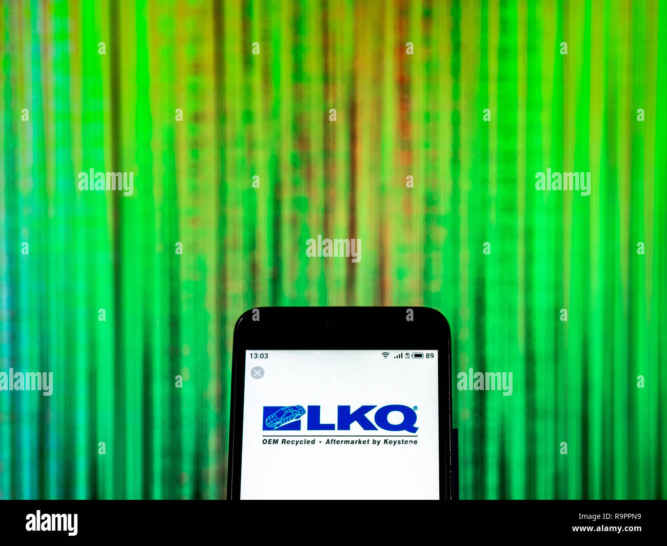 LKQ Corporation logo seen displayed on smart phone Stock Photo Alamy
