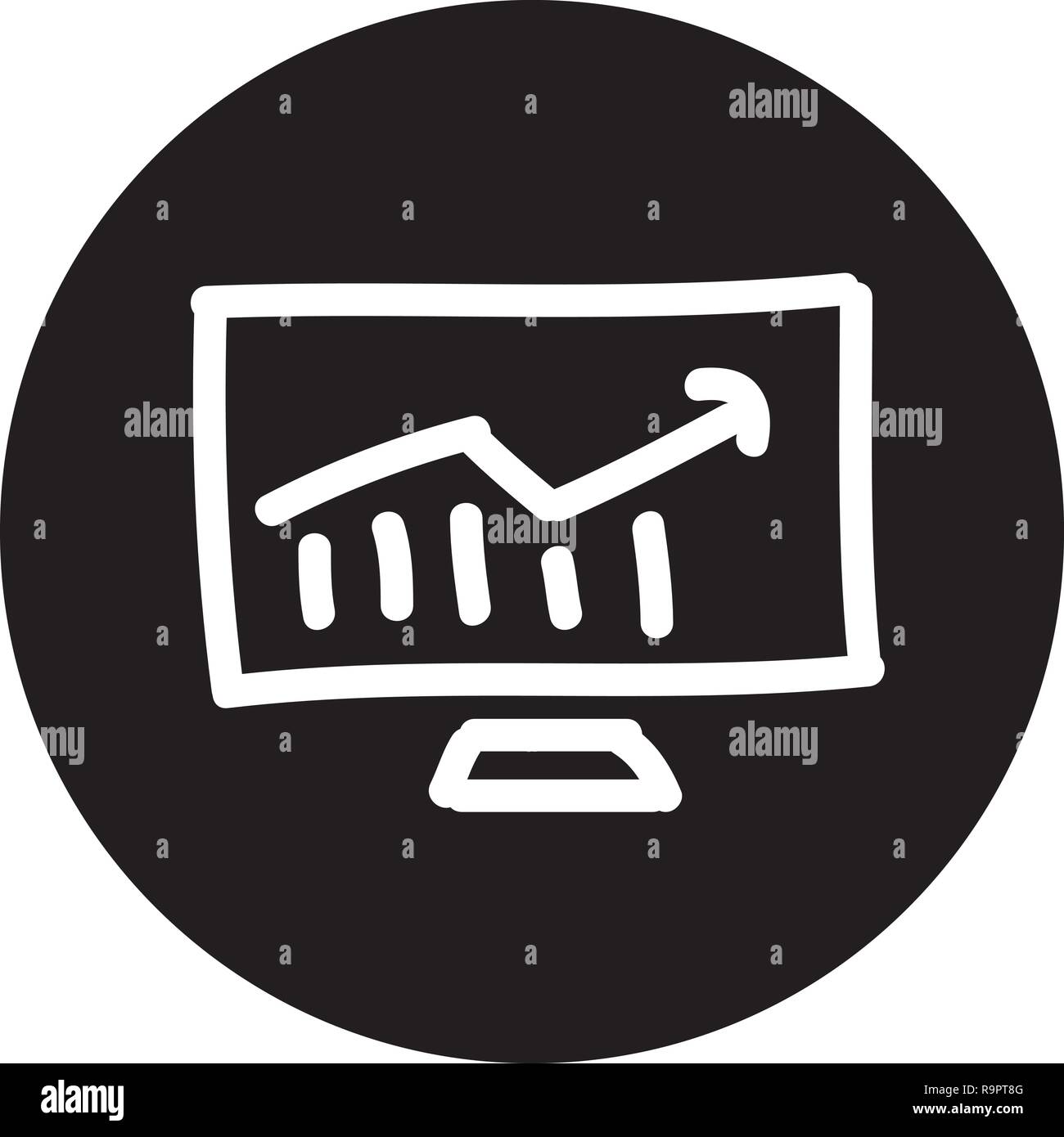 Search Engine Optimization Icon with Hand drawn Style, good for your web and mobile app Stock Vector