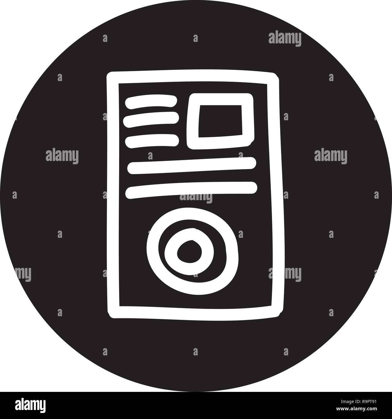 Search Engine Optimization Icon with Hand drawn Style, good for your web and mobile app Stock Vector