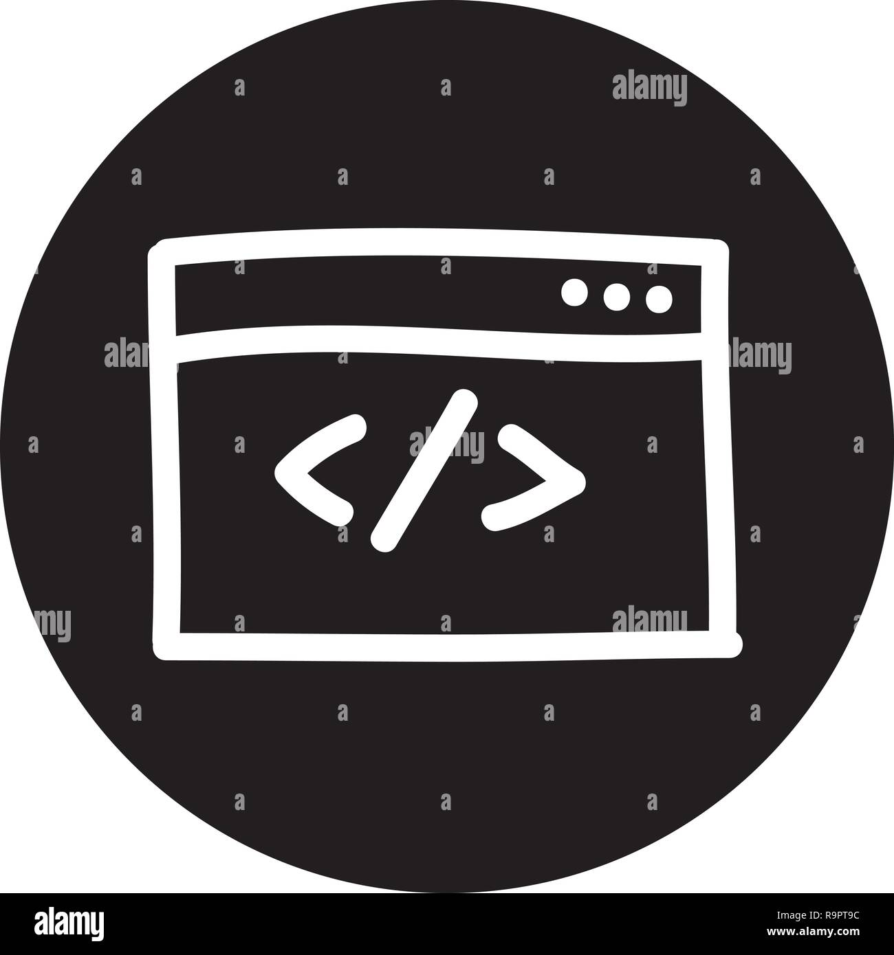 Search Engine Optimization Icon with Hand drawn Style, good for your web and mobile app Stock Vector
