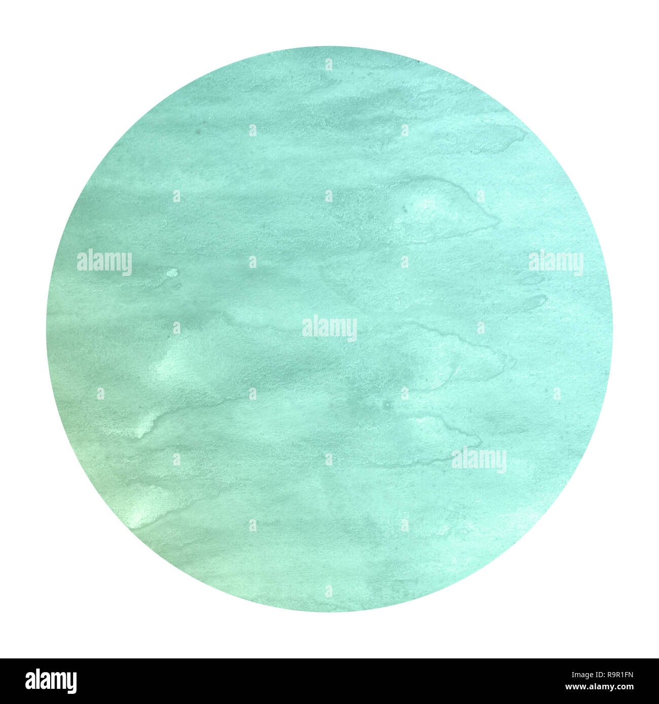 Turquoise Element Model Turquoise hand drawn watercolor circular frame background texture with ...