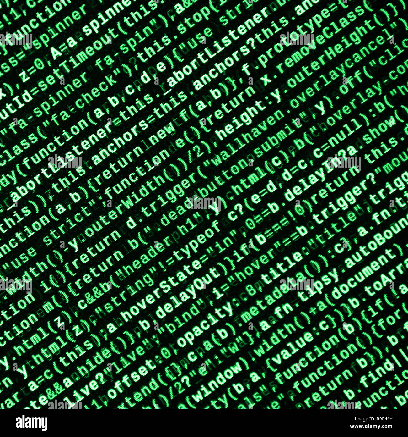 Javascript functions, variables, objects. Monitor closeup of function ...