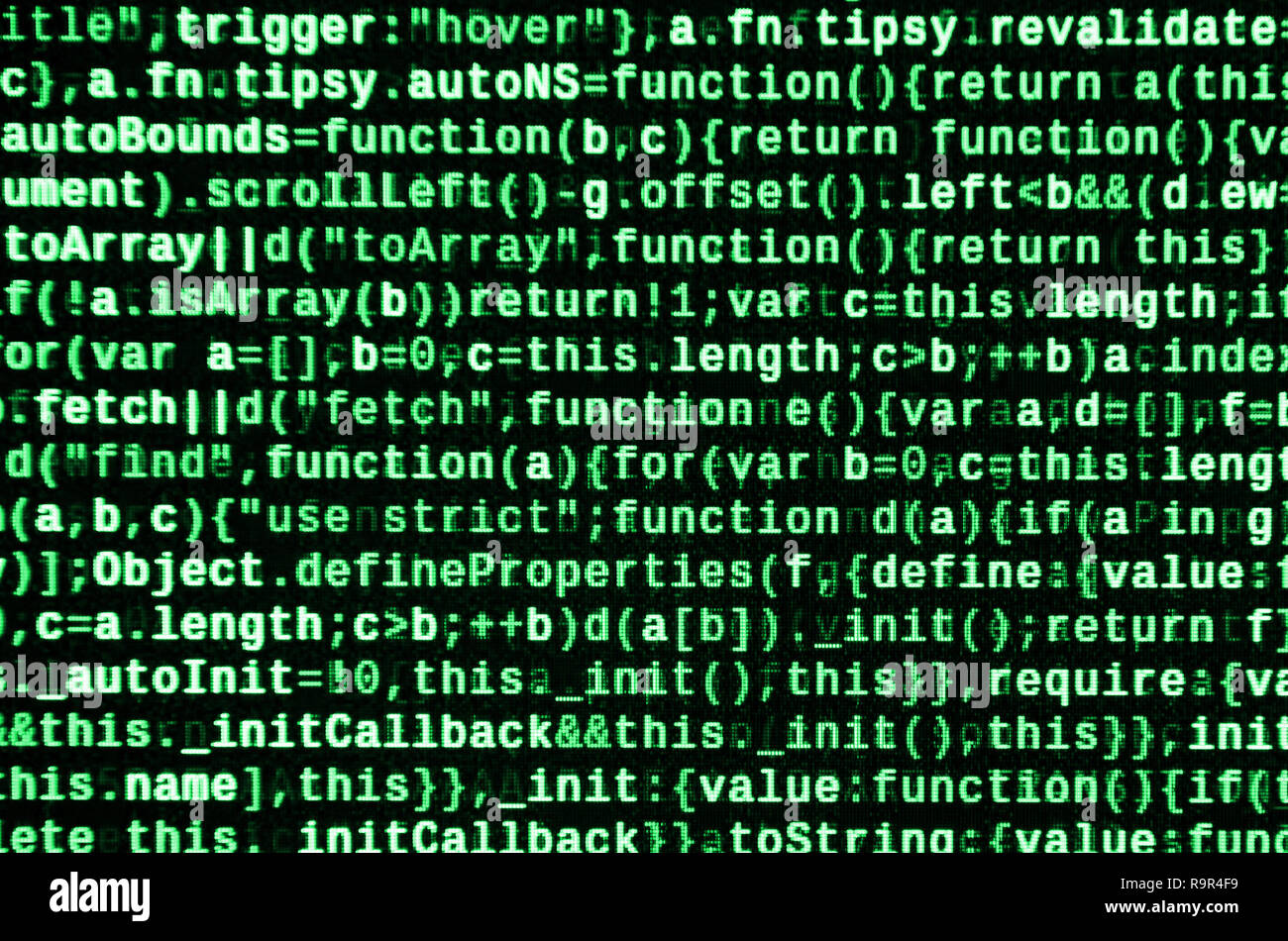 Computer program preview. Programming code typing. Information ...