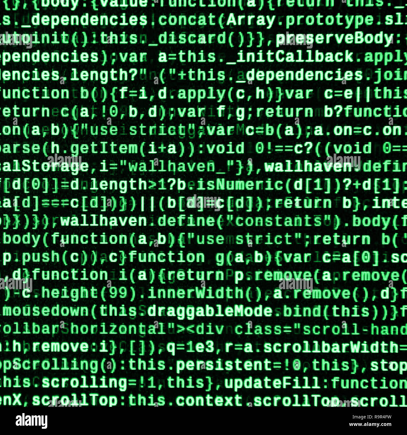 Javascript functions, variables, objects. Monitor closeup of function ...