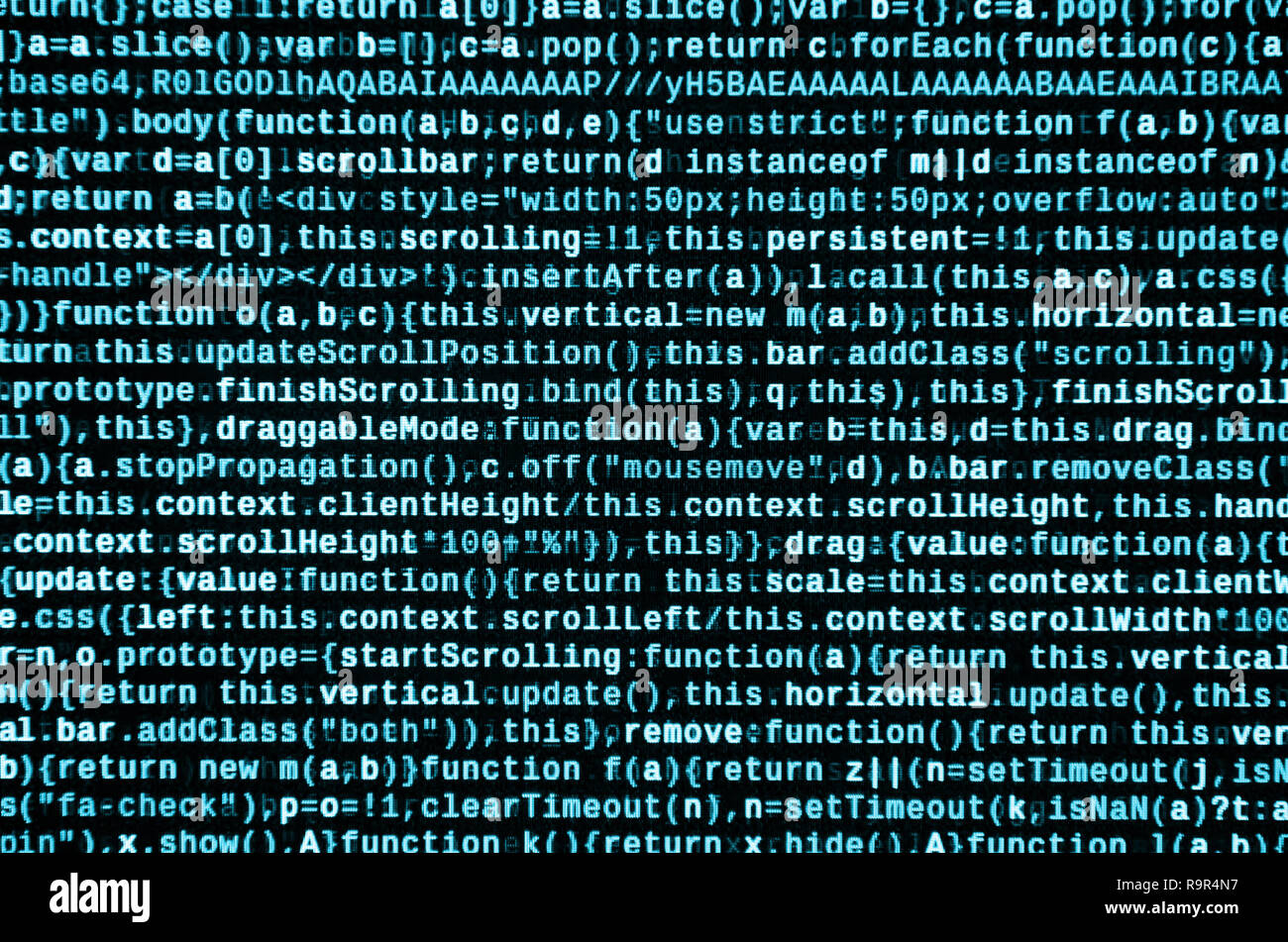 Computer program preview. Programming code typing. Information ...