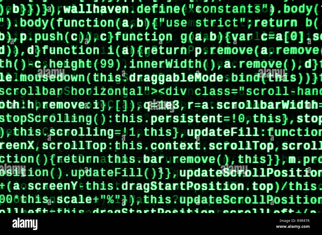 Computer program preview. Programming code typing. Information ...
