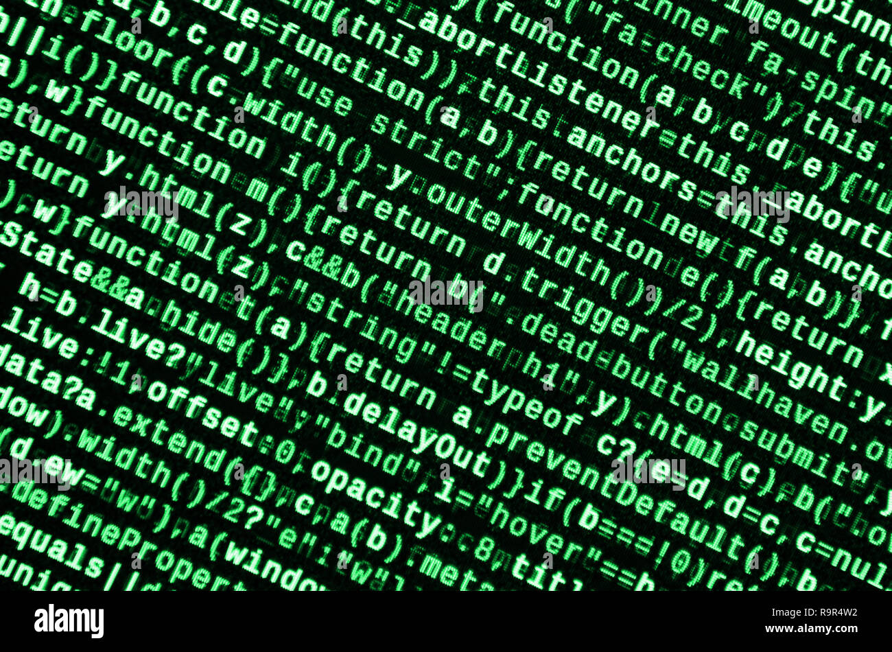 Computer program preview. Programming code typing. Information ...