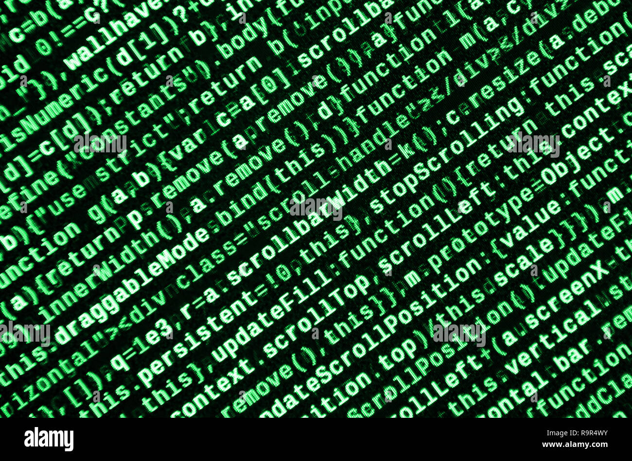 Computer program preview. Programming code typing. Information ...