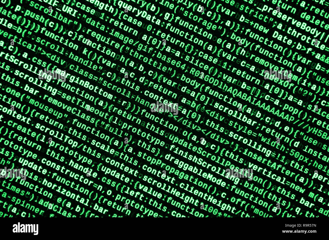 Javascript functions, variables, objects. Monitor closeup of function ...