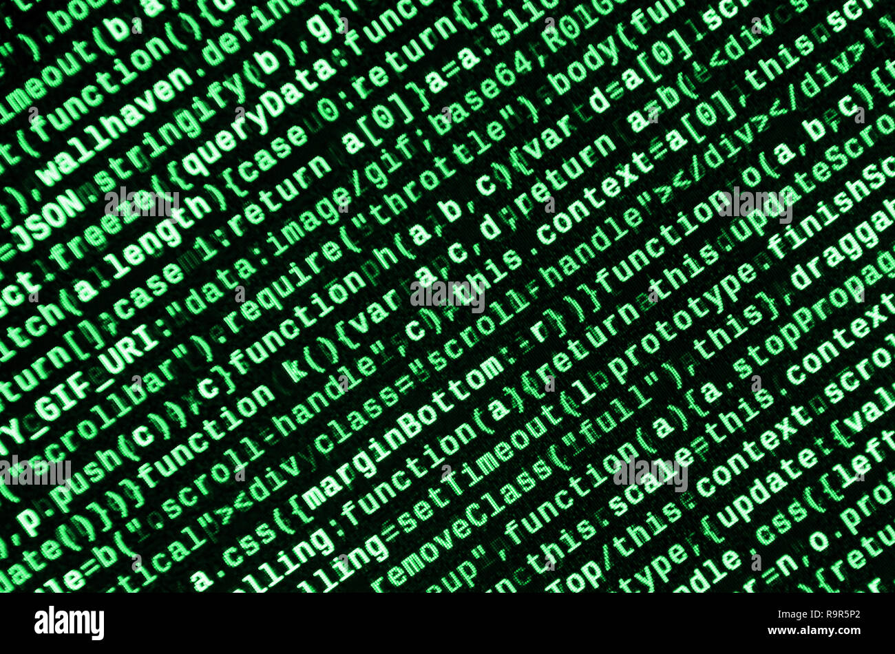 Computer program preview. Programming code typing. Information ...