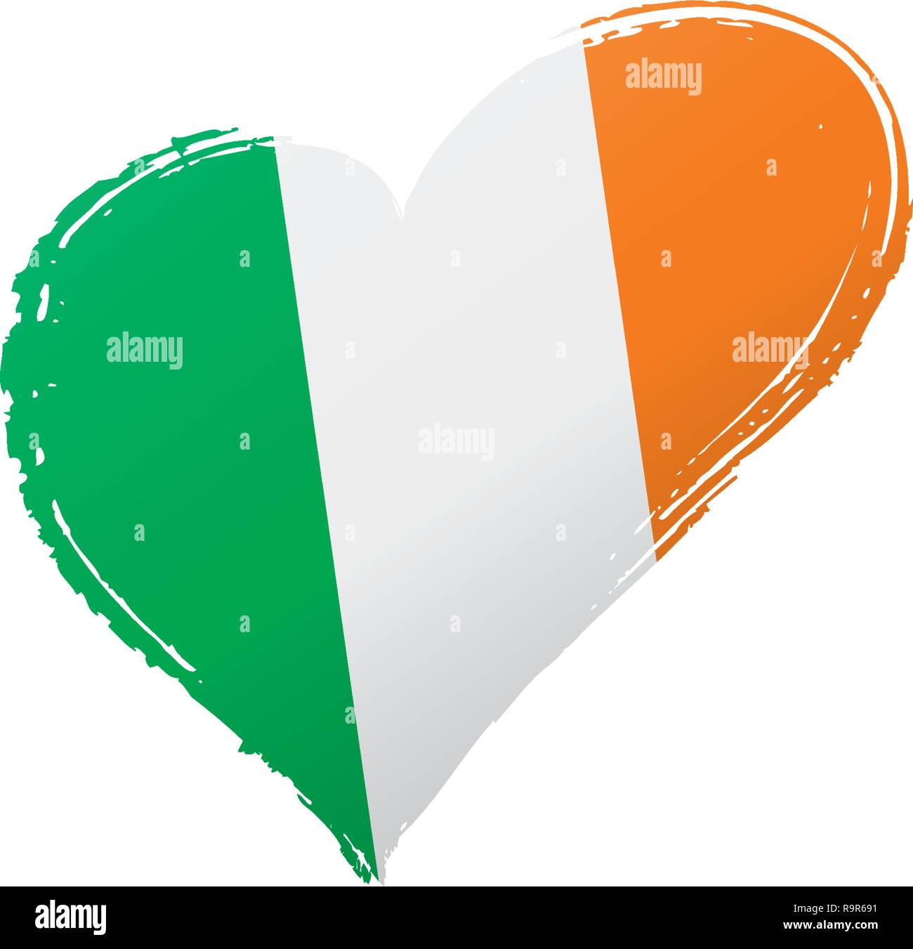 Ireland flag, vector illustration on a white background Stock Vector