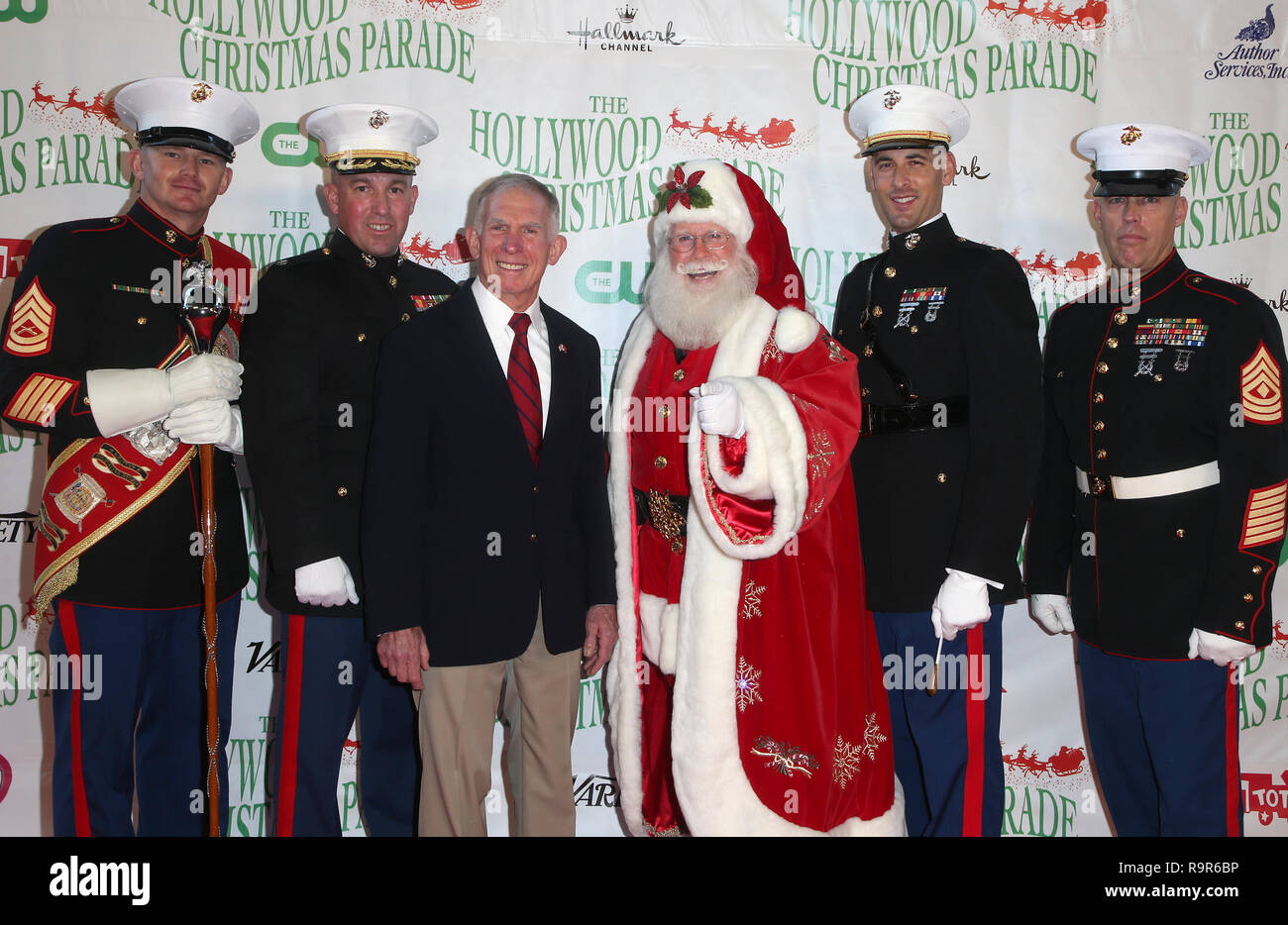 87th Annual Hollywood Christmas Parade  Featuring: Lieutenant General Pete Osman, Lieutenant Colonel Matthew McDonald, First Sergeant Bill Holodnak, Santa Claus Where: Hollywood, California, United States When: 25 Nov 2018 Credit: FayesVision/WENN.com Stock Photo