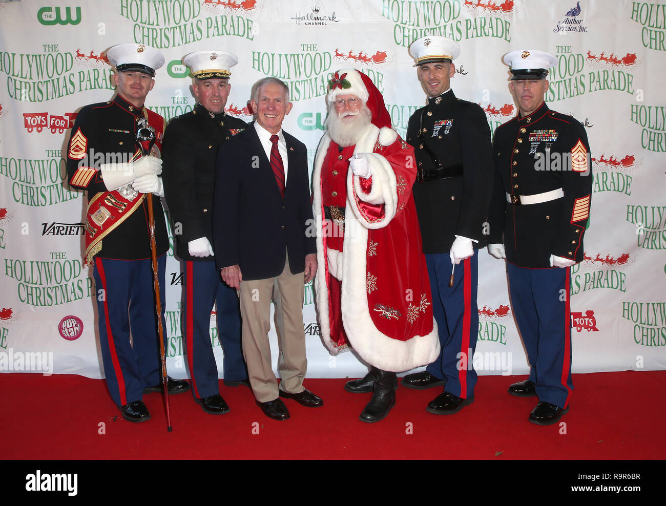 87th Annual Hollywood Christmas Parade  Featuring: Lieutenant General Pete Osman, Lieutenant Colonel Matthew McDonald, First Sergeant Bill Holodnak, Santa Claus Where: Hollywood, California, United States When: 25 Nov 2018 Credit: FayesVision/WENN.com Stock Photo