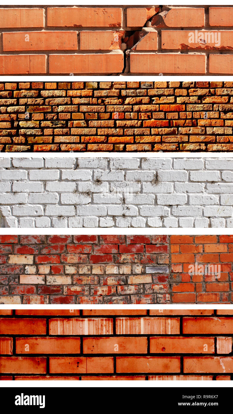 Brick banners. Texture of old brick walls Stock Photo Alamy