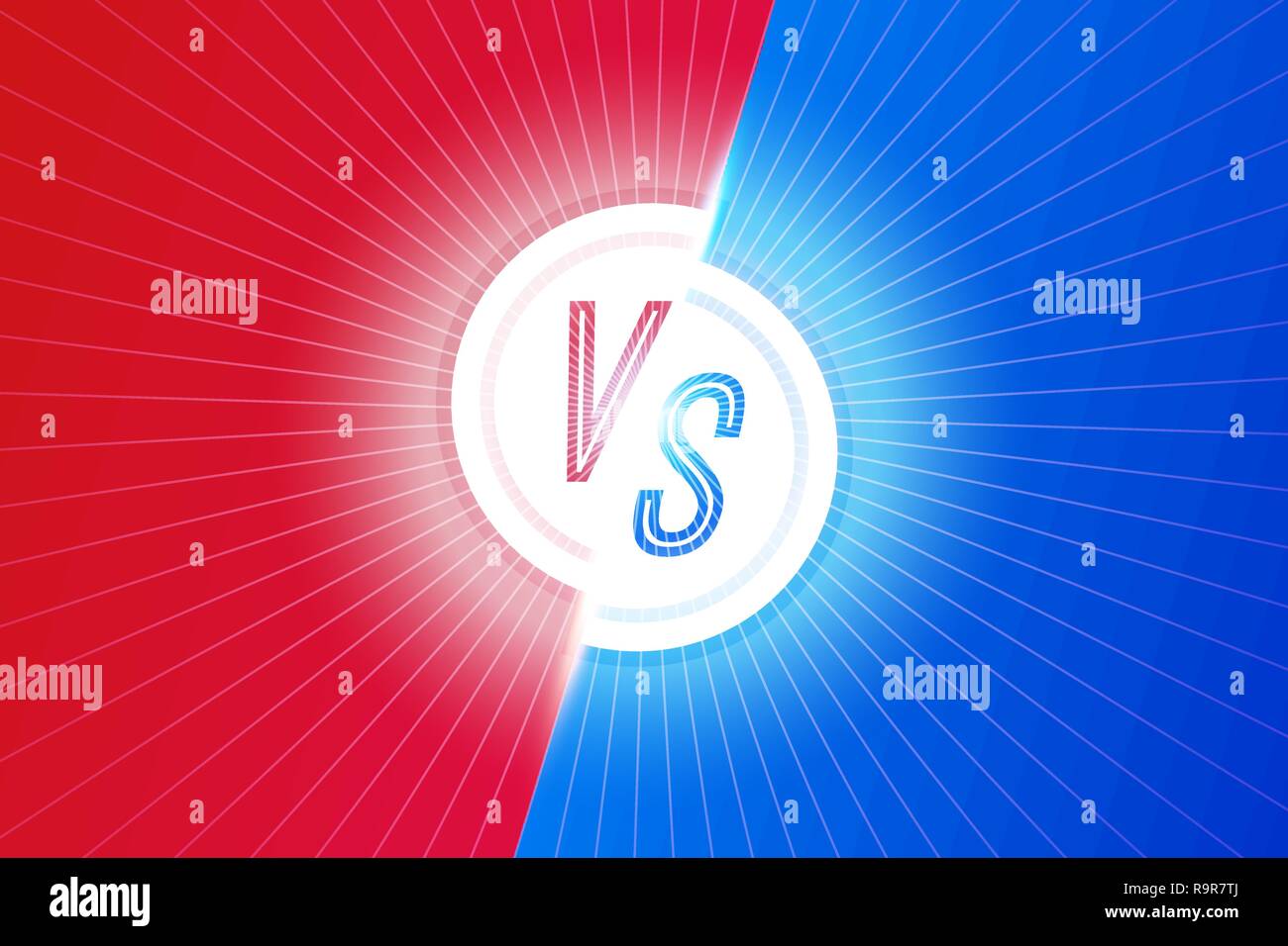 VS letters versus banner competitive concept vector Stock Vector