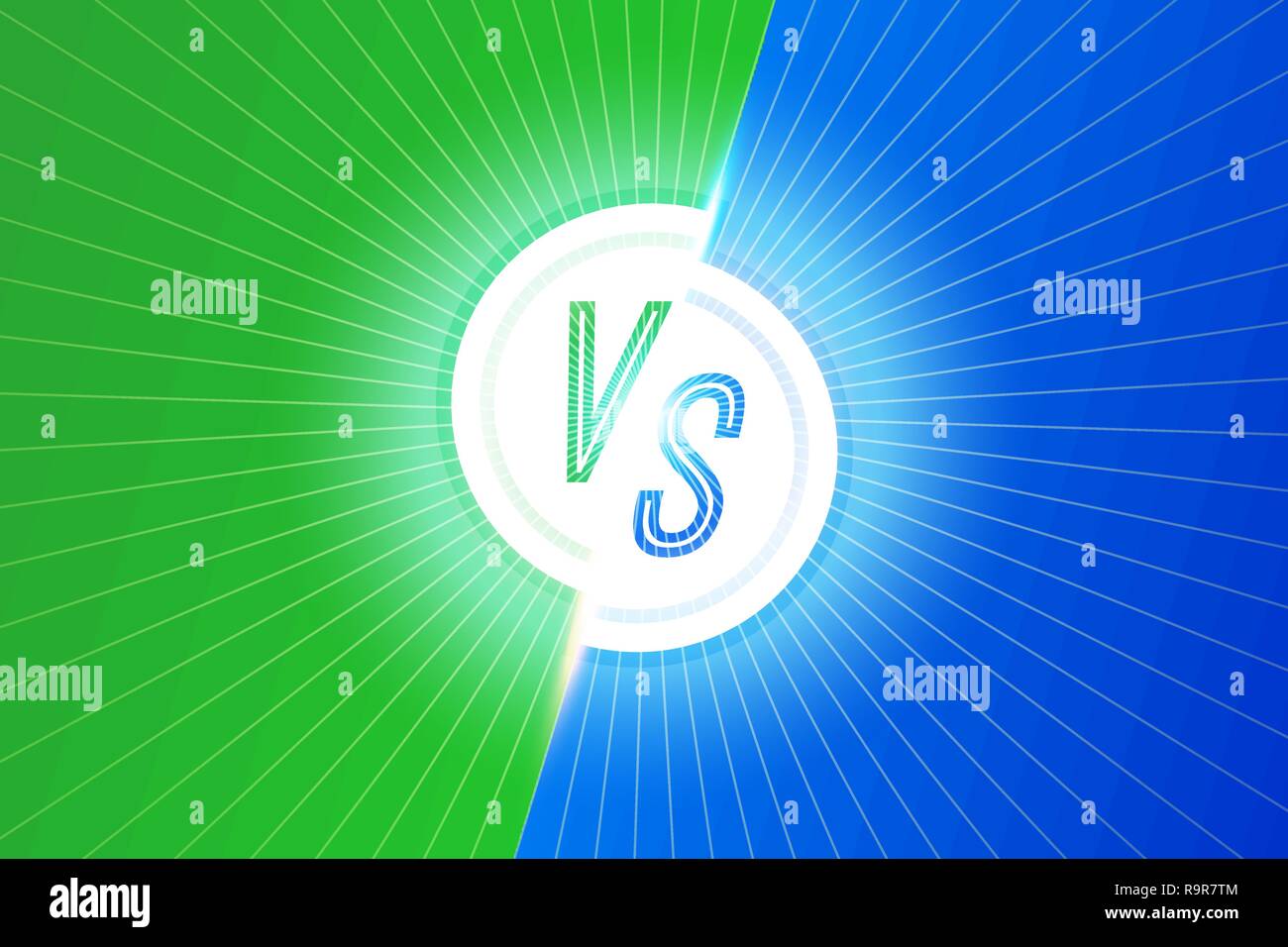 VS letters versus banner competitive concept vector Stock Vector