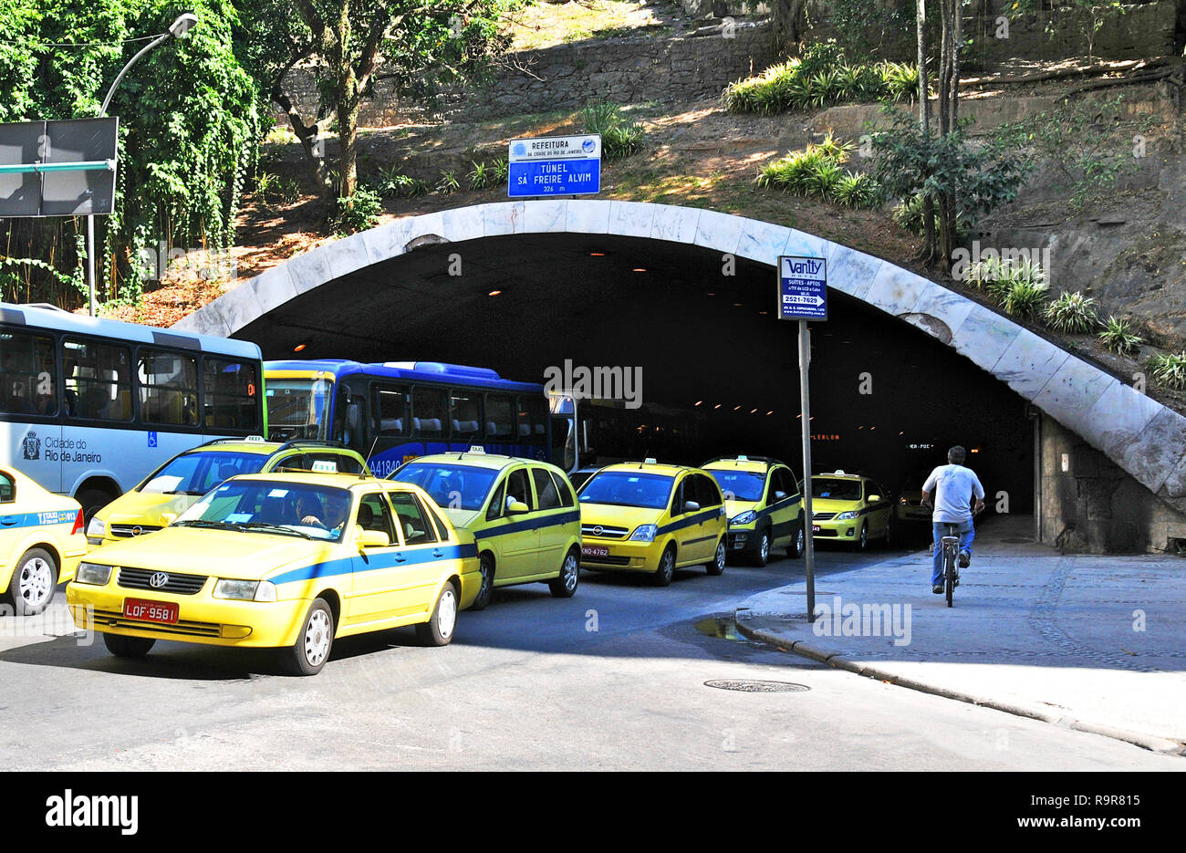 Sa Freire Alvim tunnel, Copacabana, Rio de Janeiro ,Brazil Stock Photo