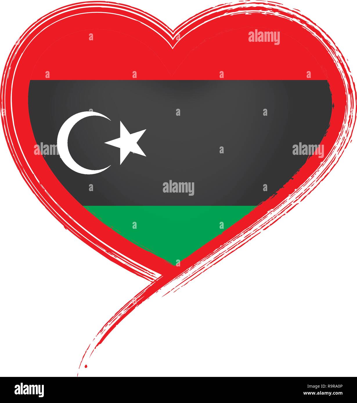 Old libyan flag Stock Vector Images - Alamy