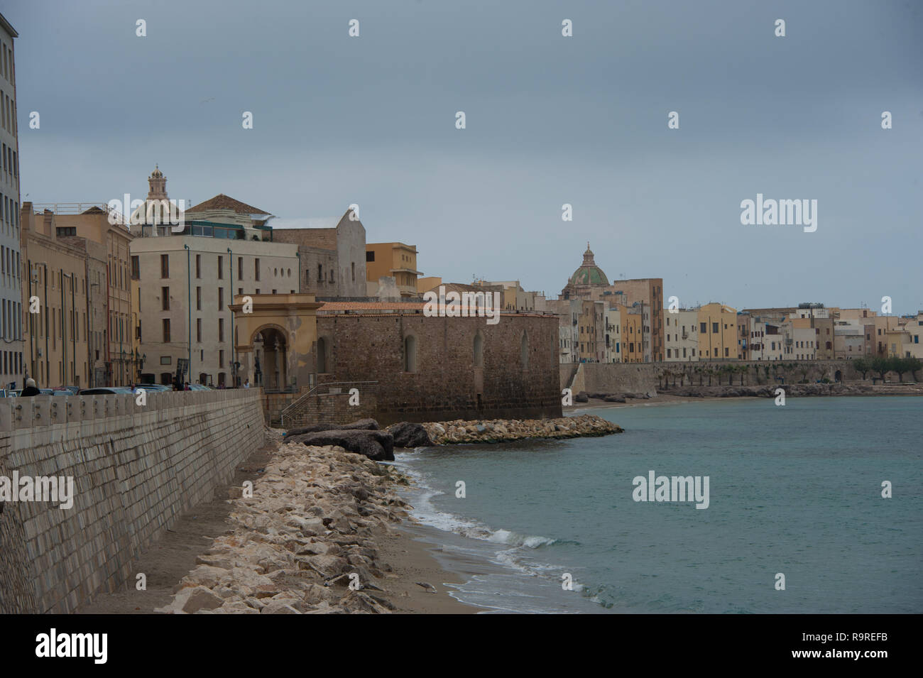 Old town and city,Italy, Sicily, Trapani Stock Photo