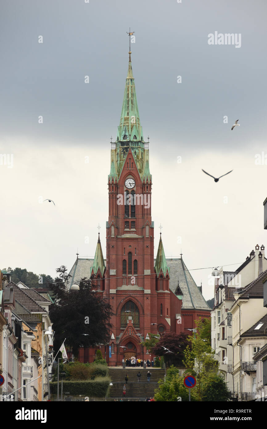 Saint Johns Church Bergen, Norway Stock Photo