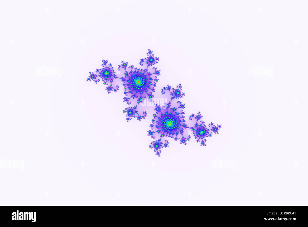 Mandelbrot fractal abstract geometrical wallpaper background with hypnotic shapes Stock Photo