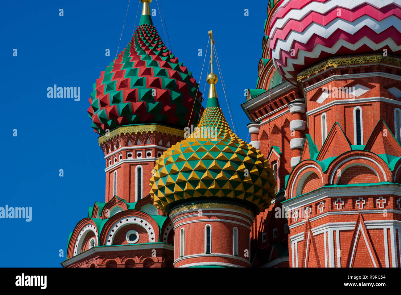 Saint Basil's Cathedral (Sobor Vasiliya Blazhennogo) is a church in Red Square. Onion Domes