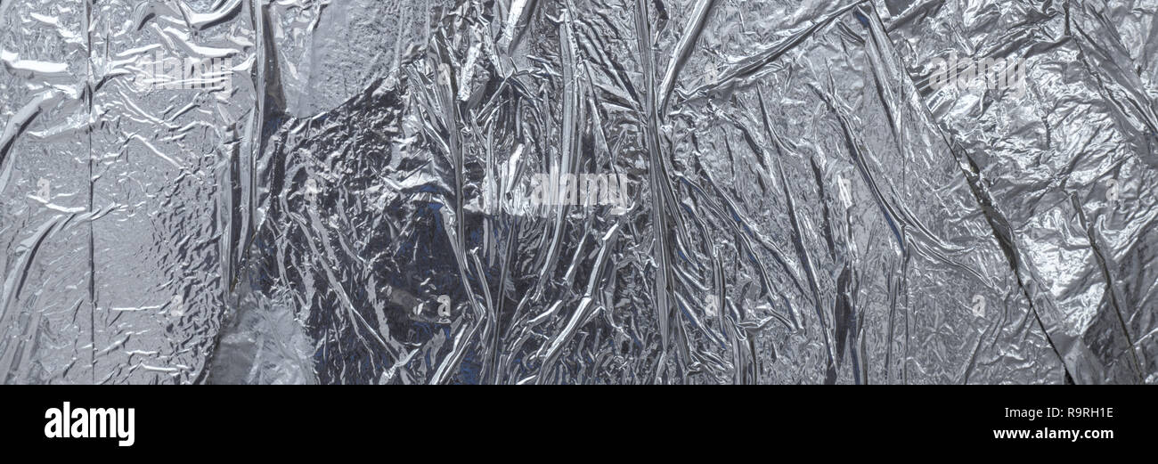 White silver crumbled plastic material texture background Stock Photo ...