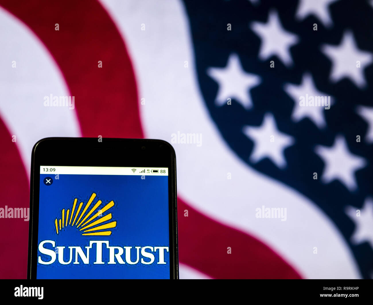 December 26 2018 Kiev Ukraine Suntrust Banks Logo Seen
