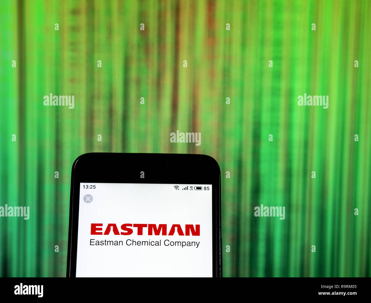 December 26, 2018 - Kiev, Ukraine - Eastman Chemical Company logo seen displayed on a smart phone. (Credit Image: © Igor Golovniov/SOPA Images via ZUMA Wire) Stock Photo