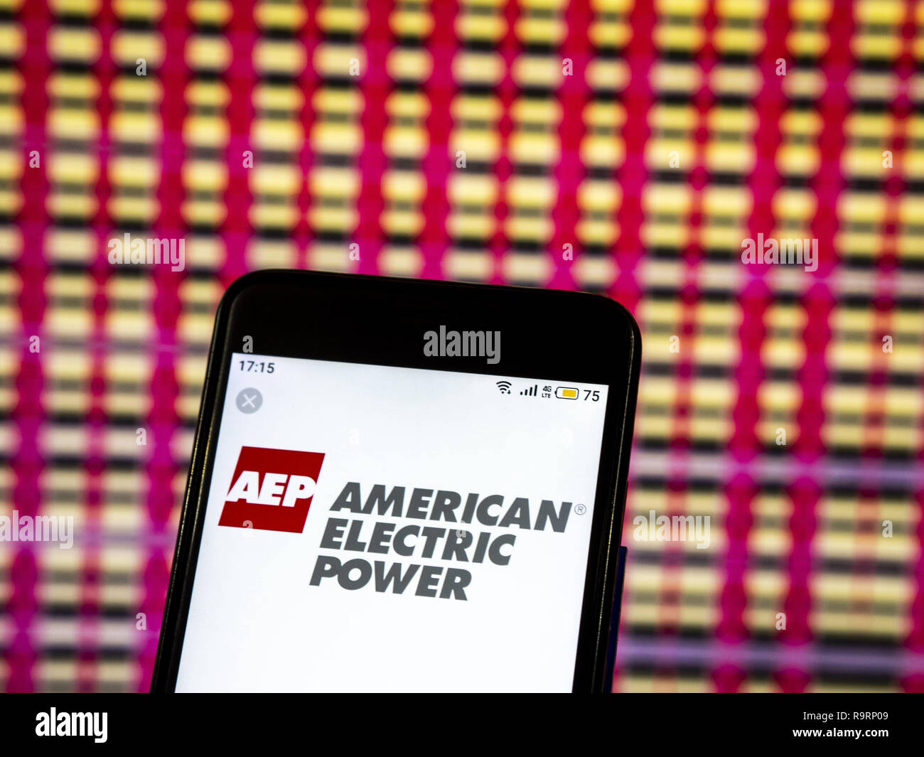 American electric power logo hi-res stock photography and images - Alamy
