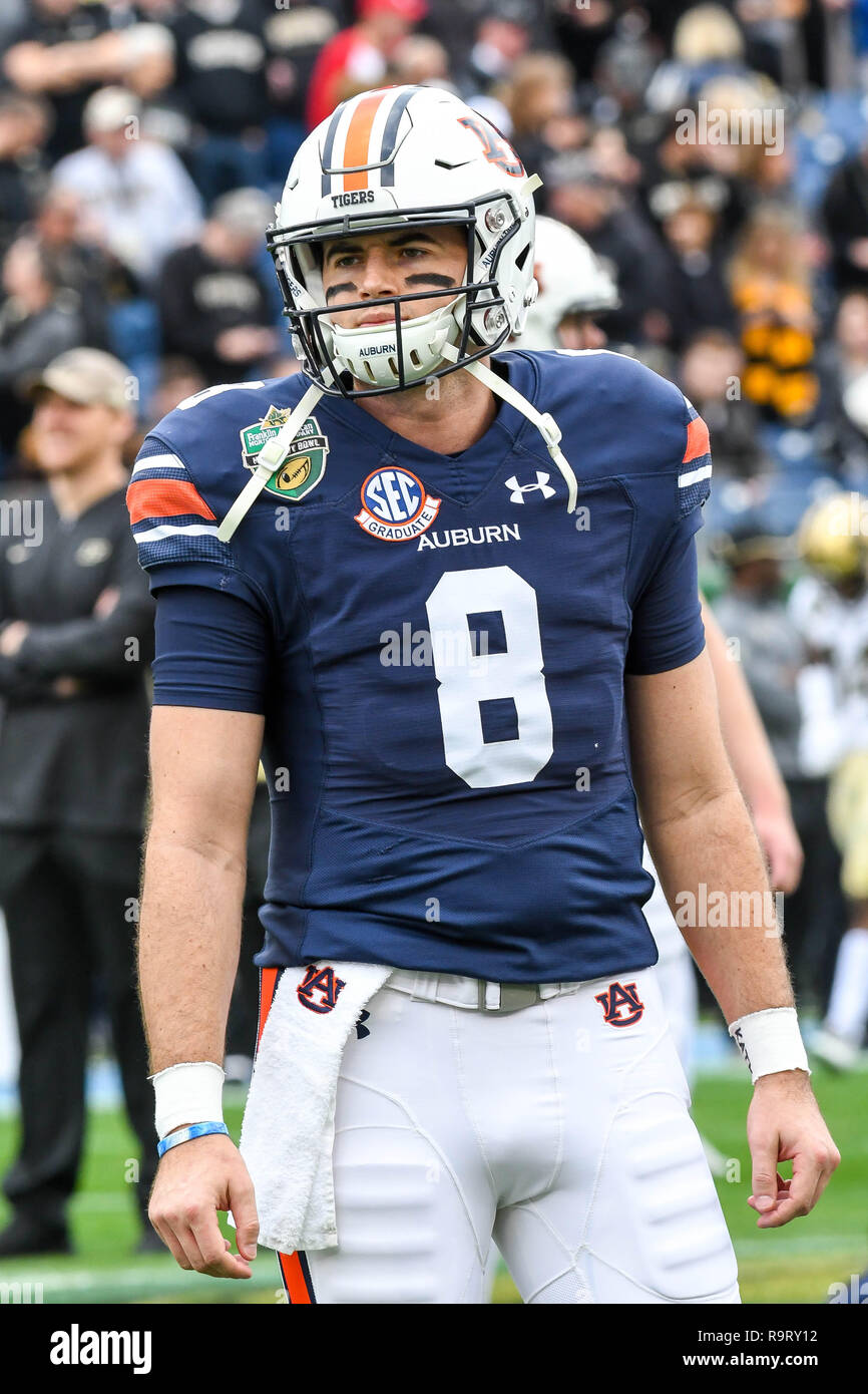 Nashville. 28th Dec, 2018. Auburn Tigers quarterback Jarrett Stidham (8)  during the game between the Purdue Boilermakers and the Auburn Tigers in  the Franklin American Mortgage Music City Bowl at Nissan Stadium