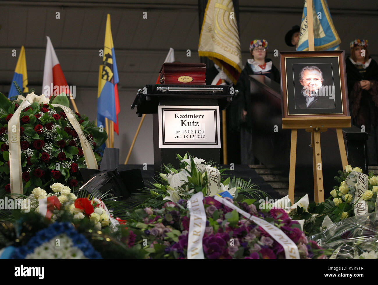 December 28, 2018 Katowice, Poland Funeral of the Polish film and