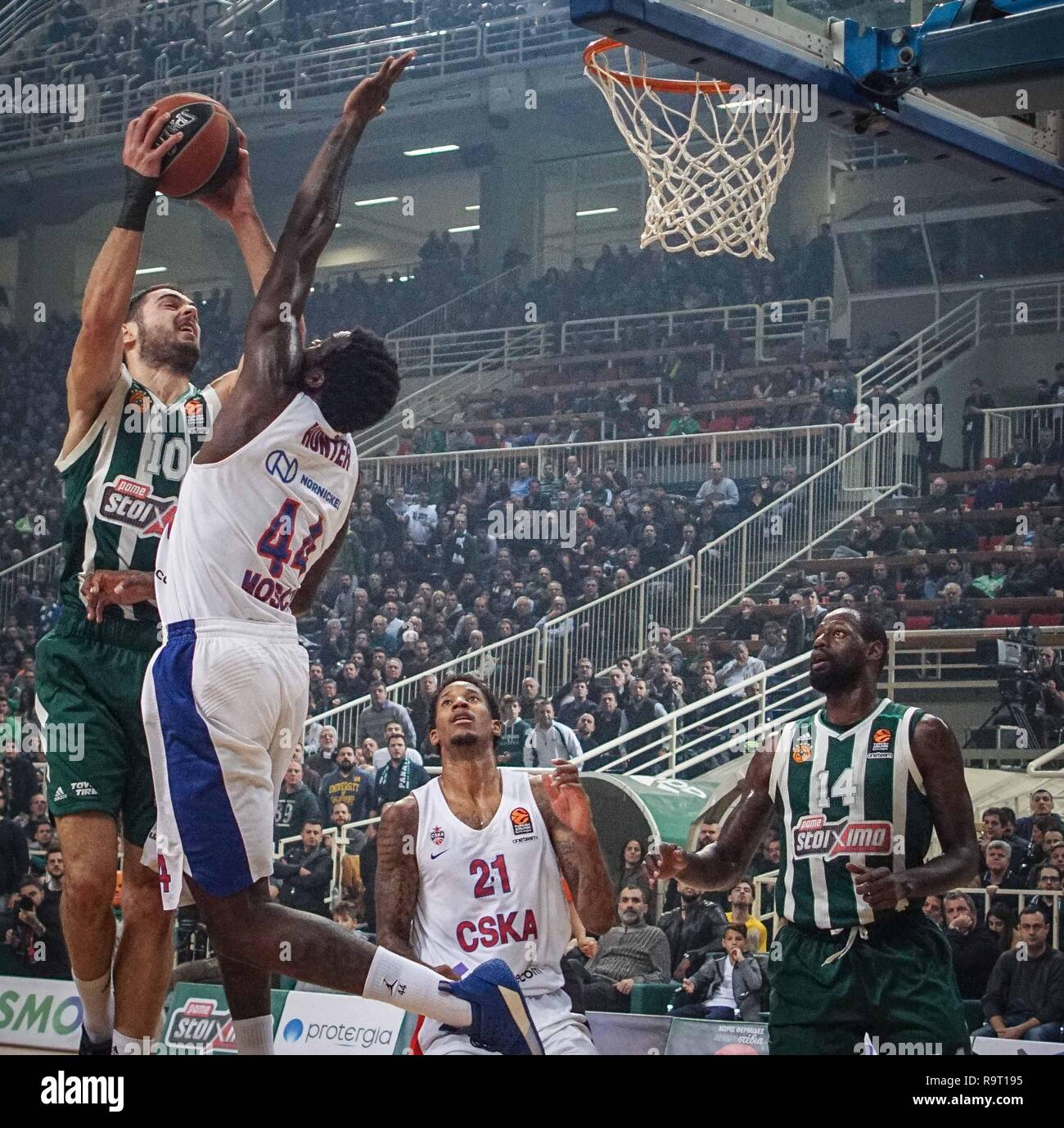 Ioannis Papapetrou of Panathinaikos BC in action during the Euroleague  basketball match between Panathinaikos BC and CSKA Moscow at Olympic indoor  hall. (Final Score: Panathinaikos BC 96 - 84 CSKA Moscow Stock Photo - Alamy