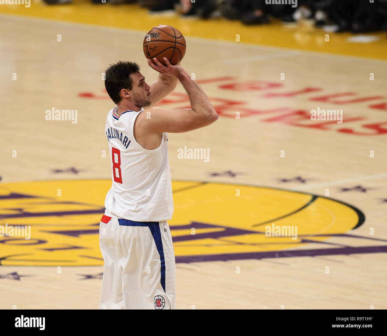 Los Angeles, CA, USA. 28th Dec, 2018. LA Clippers forward Danilo Gallinari #8 during the Los Angeles Clippers vs Los Angeles Lakers at Staples Center on December 28, 2018. (Photo by Jevone Moore) Credit: csm/Alamy Live News Stock Photo